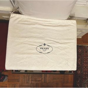 Prada White Drawstring Dust Bag